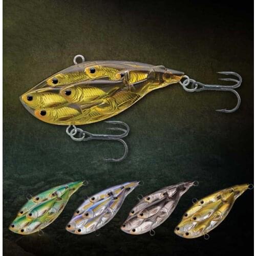 2018 New 5Pieces Group Vib Fishing Lure 10cm/15g Bass Bait Crank Wobbler Tackle Hard Plastic Lure Lake River