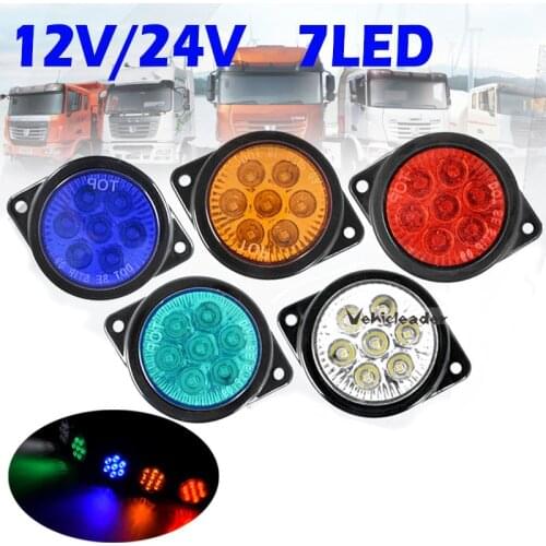 7LED Car Accessories Work Light Round Car Headlight For Truck Offroad Fog Lamp Night Driving Lights For SUV ATV Headlamp