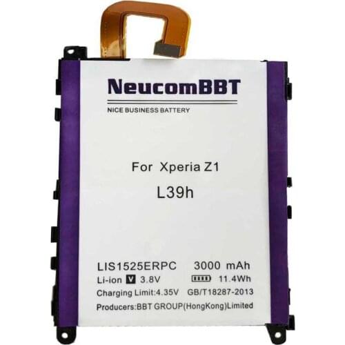 LIS1525ERPC battery for sony Z1 L39H C6902 C6903 C6903 C6916 C6943 Battery 3.8V 3000mAh NeucomBBT L1S1525ERPC z1 battery