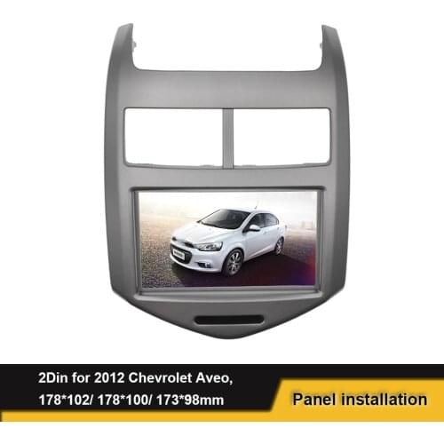 2 Din Car Radio Frame DVD Stereo Fascia For CHEVROLET Aveo Sonic 2011+ Panel Mounting Dash Installation Bezel Trim Kit