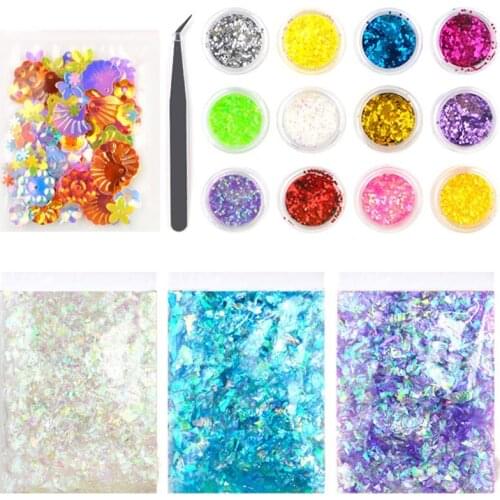Flower Card Diy Epoxy Mold Material Package Dried Flower Sequins Shell Paper Gears Fruit Slice Epoxy Decorations T5UF