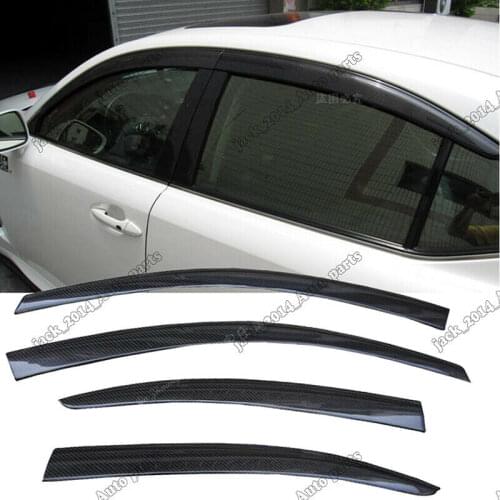 For 2006 2007 2008 2009 2010 2011 2012 2013 Lexus IS250 IS350 ISF Real carbon fiber Side Window Visors W/ Trim