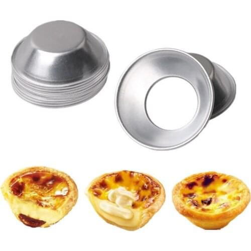 Egg Tarts Mould 7cm Pasteis De Nata Oven Bake Round Custard Tin Cake Cupcake Rice DIY Baking Tool LX4778