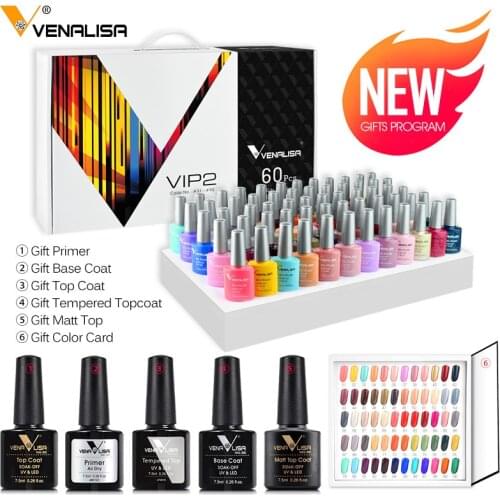 New 60 Fashion Color Venalisa Gel Polish Varnish Color Gel Polish For Nail Art Design Nail Gel Nail Salon Used Nail Gel Kit