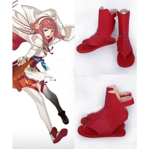 Fire Emblem Fates IF Sakura Red Cosplay Shoes Boots Halloween Carnival Cosplay Costume Accessories