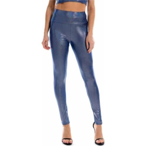 INDJXND Push Up Legging High Waist Shiny Faux Leather Metallic Stretchy Leggings Dance Pants Disco Leggins Workout Pants Women