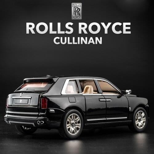 1:32 Scale Rolls Royce Cullinan Diecast Car Metal Model Sound And Light Pull Back SUV 7 Doors Can Be Opened For Kids Gifts Toys