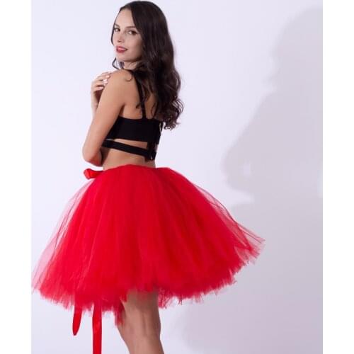 Handmade Fashion Women Lolita Skirt Vestidos Pretty Elastic Tulle Adult Tutu Skirt Girl Princess Pettiskirt Dancewear Jupe Femme