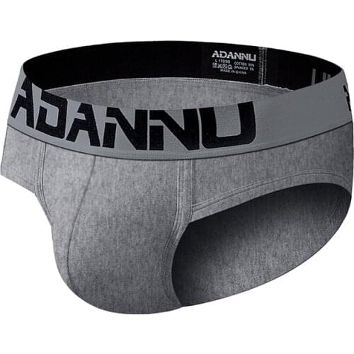 2020 ADANNU Brand Brief Short Triangle Underpants Cotton underwear Men Sexy briefs Shorts Seeinner male Panties Mens hombre