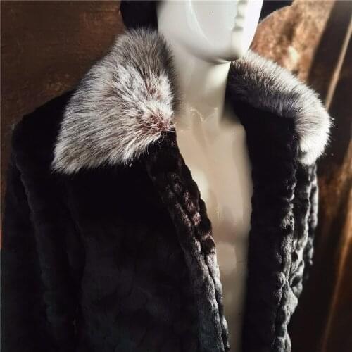 Fall/winter mens faux rabbit fur casual warm slim short coat faux fur mink lapel