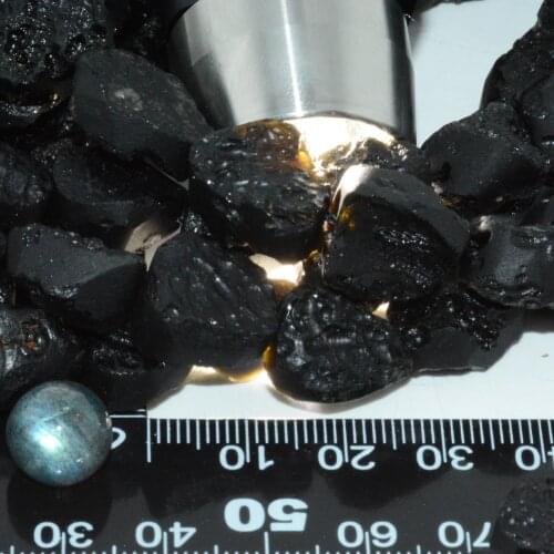 Natural Tektite Rough Original Nugget Beads 12mm-15mm, Flat Shapes