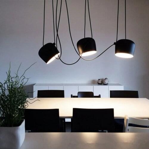 2017 New Modern Nordic Dining Room Drum Shape Pendant Light E27 Bed Lights Aluminum Cafe / Studio / Designer Light Free Shipping