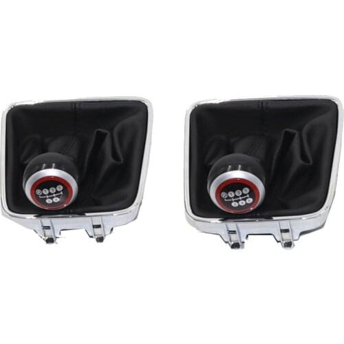 Car 5/6 Speed Car Gear Stick Level Shift Knob With PU Leather Boot For VW Tiguan 5N 2007 2008 2009 2010 2011