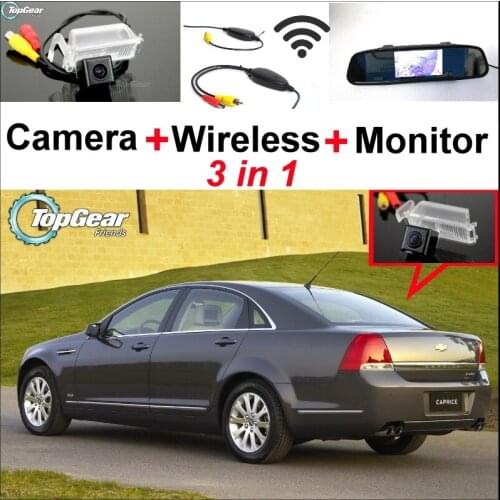 3in1 Special WiFi Camera + Wireless Receiver + Mirror Monitor Easy DIY Backup Parking System For Chevrolet Caprice 2007~2012