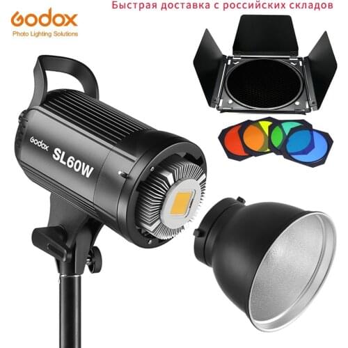 Godox LED Video Light SL-60W SL60W 5600K White Version Video Light Continuous Light Bowens Mount for Studio Video Recording