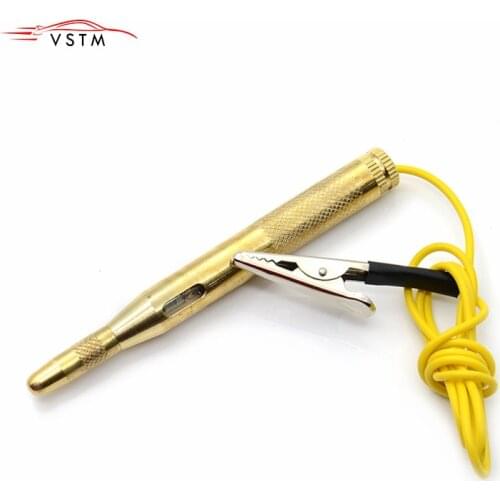 Newest Auto Car Light Circuit Tester Lamp Voltage DC 6V 12V 24V Copper Test Pen Detector Probe Light System Test Probe Lamp