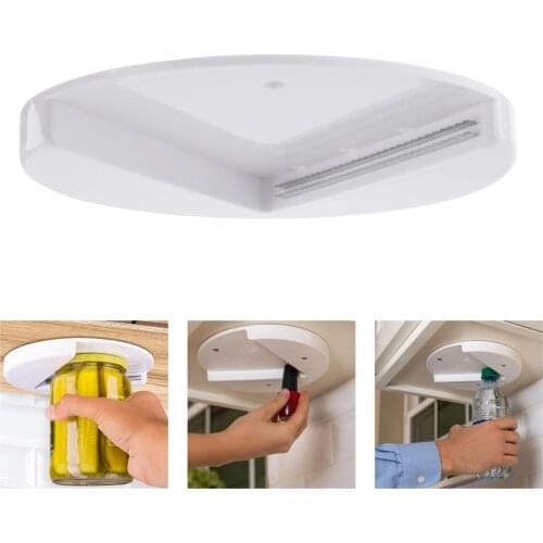 Universal Under Cabinet Jar Opener Quick Opener for Any Size Type of Lid Simple Useful Kitchen Tools