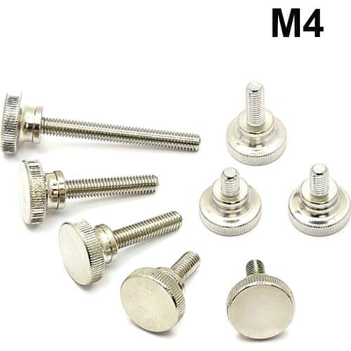 M4x5-30mm Knurled Head Thumb Screw GB834 Hand Tighten Curtain Wall Lock Screws