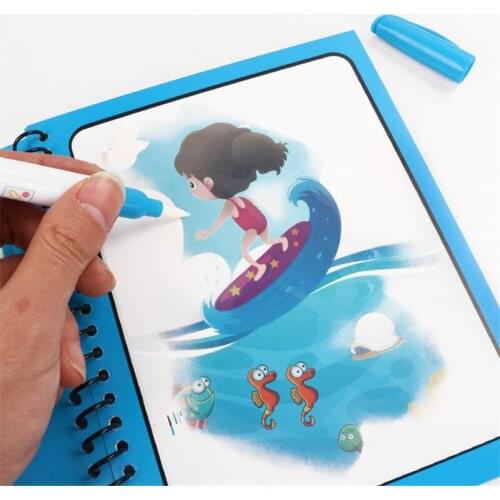 Magic Water Drawing Book Reusable Painting Coloring Book Early Educational Toys for Kids Learning Montessori Toys Birthday Gift