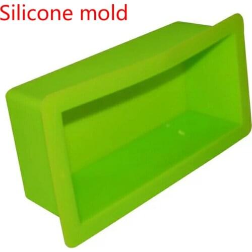 1pcs 1000ml fashion silicone soap mold bendable rectangular handmade soap making DIY mold accessories
