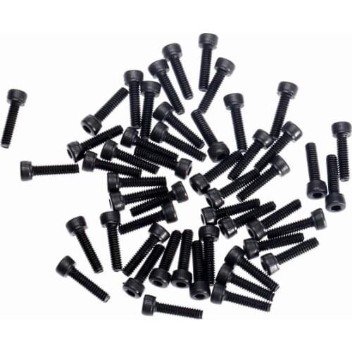 100Pcs Black M2x8mm Hex Socket Screws M2 Hexagon Head Self-tapping Screws Cup Furniture Fasteners Screws and Bolts