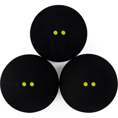 2 Pcs/ 4Pcs Rubber Squash Ball Double Yellow Point Squash Balls Training Speed Sports Rubber Bola Squash Ball Dot Squash Bola