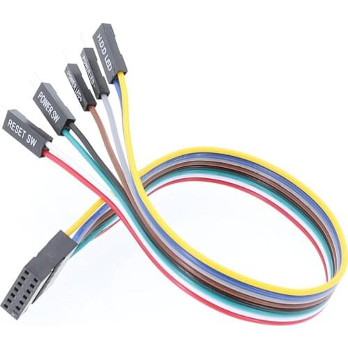 2pcs Lenovo Motherboard Line Power Switch Dupont Adapter Cable 8Pin for ATX Motherboard PC Host Shell Front Panel 20cm