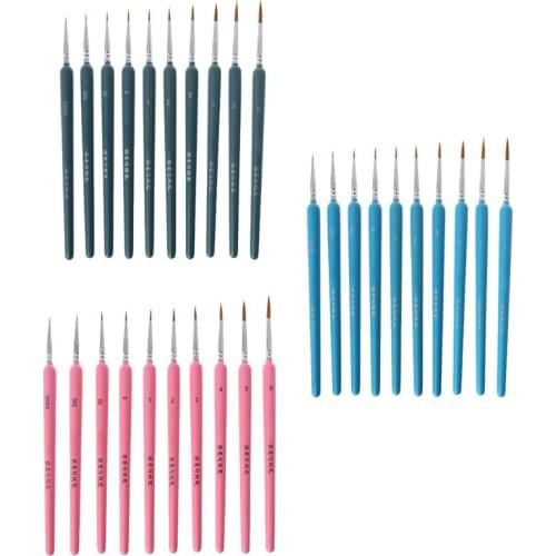 3/10pcs Professional Hand Painted Hook Line Pen Fine Tip Soft Hair Watercolor Oil Acrylic Painting Art Supplies