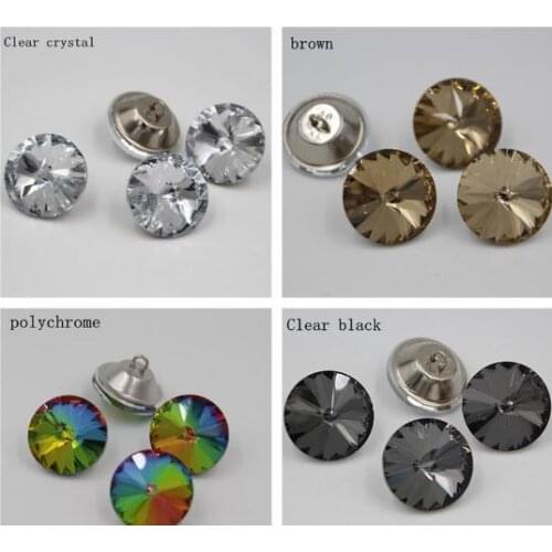 8size 200pcs 3 color round Crystal Glass Buttons Sofa Industry Decoration Fileds Soft Crystal Button KTV Wall Decorative Buckle