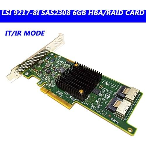 LSI SAS 9217-8i HBA SFF8087 Mini-SAS HD 6Gb PCI-E 3.0 X8 SAS Controller Adapter RAID Card