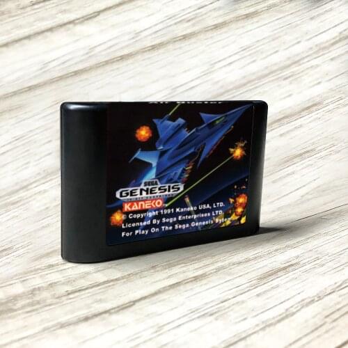 Air Buster - USA Label Flashkit MD Electroless Gold PCB Card for Sega Genesis Megadrive Video Game Console