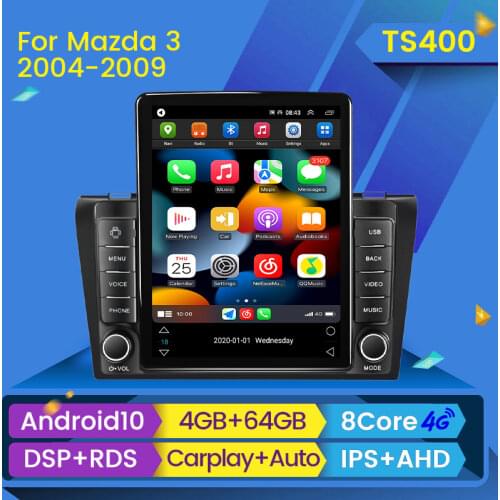 Android 9.7" Tesla Screen 4G LTE Car Radio Multimedia Player GPS Navi for Mazda 3 1 2 BK 2003-2009 Stereo Audio Unit WIFI USB BT