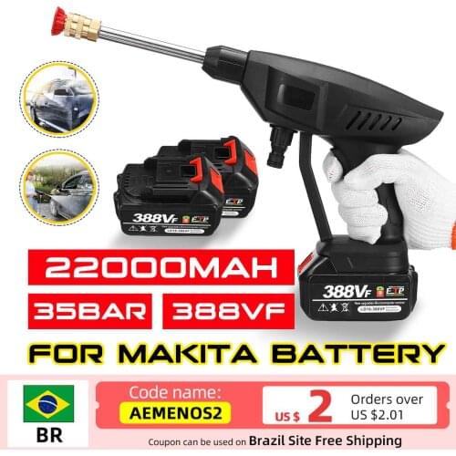 35BAR 1000W Cordless High Pressure Cleaner Car Washer Electric Car Wash 22000mAh Parkside Water Gun For MAKITA battery