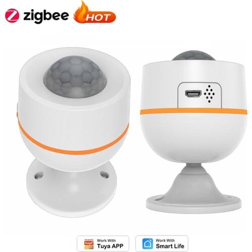 1/2/5PCS ZigBee PIR Smart Motion Temperature Sensor Humidity Sensor Wireless IR Detector,Support Tuya Smart Life APP Data Sync