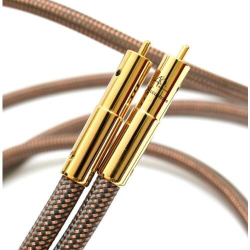 Hifi RCA Cable Power Cord Audio Video Extension Cable RCA Interconnect Audio Cable Gold Plated Plug