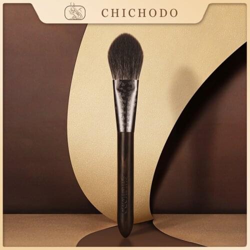CHICHODO Makeup Brush-2021 New Luxurious Carved Ebony Animal Hair Series-Fox&Gray Rat&Goat Hair Blush Brush-beauty-make up-F106