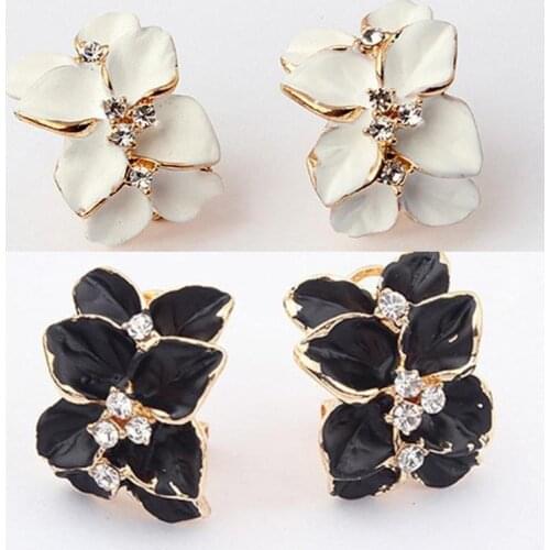 Korean Style Stud Earrings For Women Girls Fashion Flower Earring Jewelry Accessories Christmas Gifts