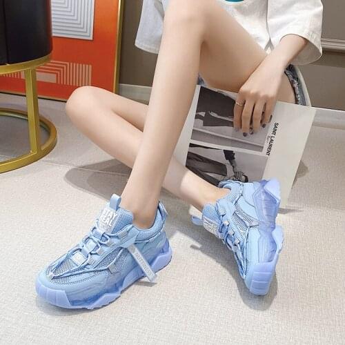 Fashion Height Increase Sports Shoes Brand Breathable Korean Shoes For Women Platform Sneakers Walking Shoes For Women New