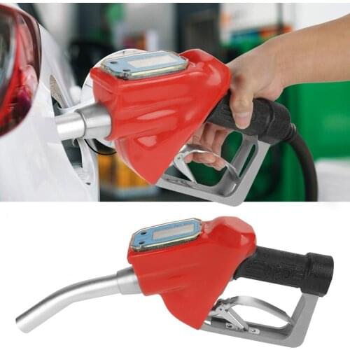 Oil Gun Flow Meter Fuel Meter Nozzle Digital Fuel Oil Gasoline Nozzle Gun Fueling Nozzle with Flow Meter for Gas Stations