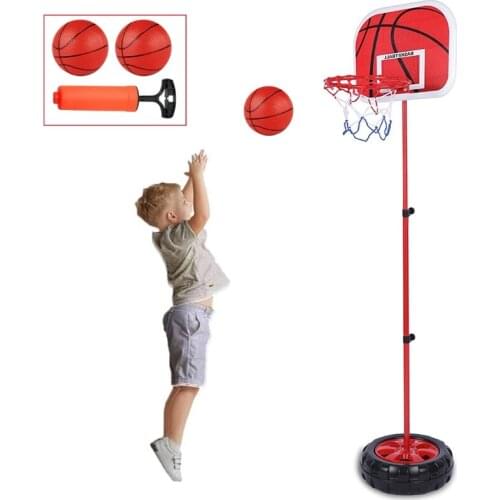 Mini Basketball Hoop Stand Indoor Outdoor Game Includes 1 Ball 1 Hoop 1 Air Pump Interactive Toy Playset for Kid Toddler