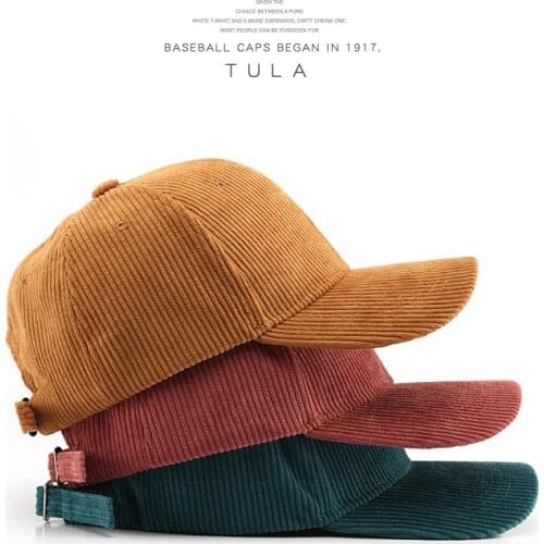 Fashion Unisex Corduroy Baseball Cap for Women and Men Snapback Hat Casual Autumn Outdoor Sports Hats Girls Caps Gorras Dad Hat