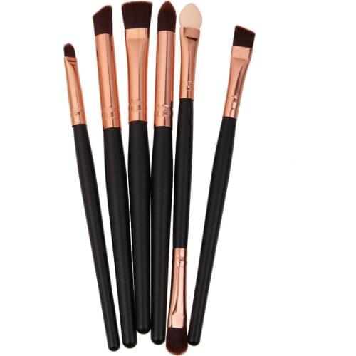 6pcs Pro Cosmetic Eyeliner Eye Brow Eyeshadow Makeup Brushes Kit
