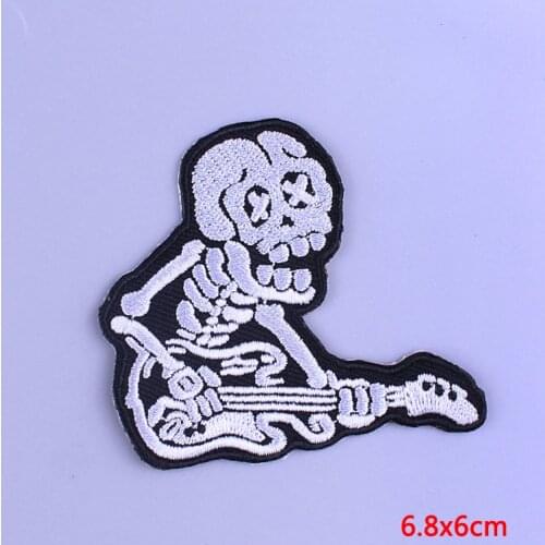 Rock Band Patches DIY Metal Embroidery Patches for Clothing Iron On Patch Hippie Negro Patch Name On Clothes Applique Stripes F