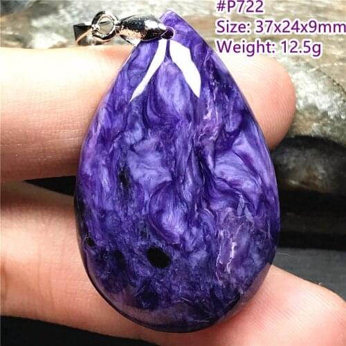 Top Natural Purple Charoite Heart Pendant Jewelry For Woman Lady Man Love Gift Crystal Beads Silver Sterling Hook Gemstone AAAAA