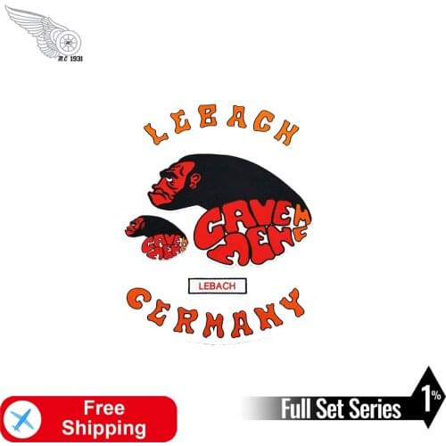 LEBACH GERMANY PATCH Iron on Embroidery Patch Full Back Size for Jacket Biker Rider Cool Fashion Badges Punk Motorcycle Stickers