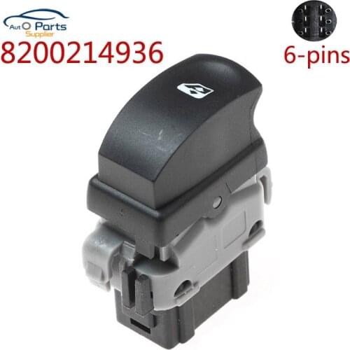 New 8200214936 Power Window Switch Control Button 5-Pins For Renault Clio 3 Symbol Modus 82002-14936