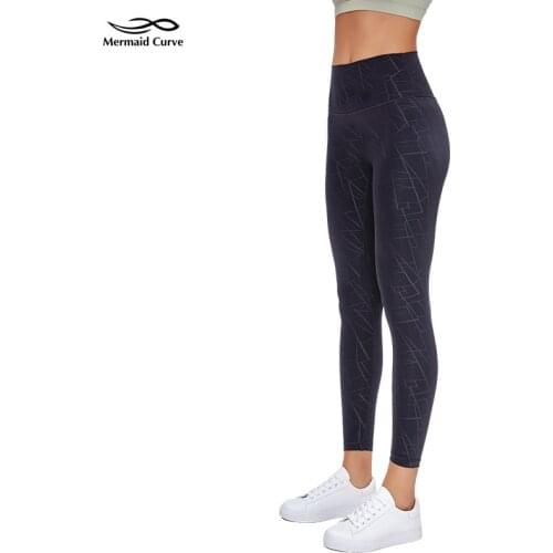 2020 Spring New Yoga Pants Female High waist Running Sports Feet Fitness Pants Geometric Graphics Printing Fitness leggings