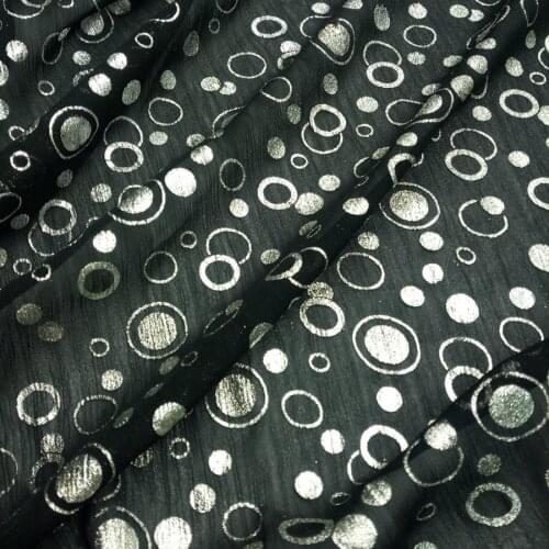 Dress Cosplay Chiffon Crepe Bronzing Circle Soft DIY Dress Costume Fashion Gown Blouse Fabric ON SALE 100cm*150cm