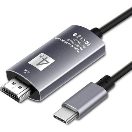 Suitable for type-C to HDMI male HD 4K conversion line MAC Huawei notebook line