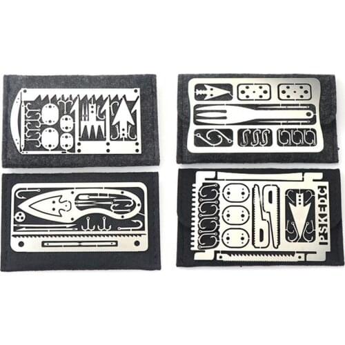 Fishing Survival Tool Saw Blades Stainless Steel Outdoor Camping Multifunctional Fishing Hook Card Fishing Tools